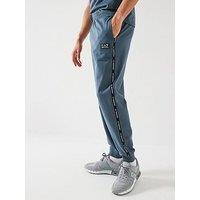 Ea7 Emporio Armani Sporty Logo Taped Joggers - Blue Grey