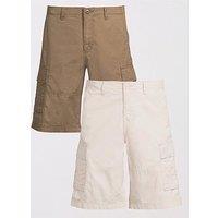 Jack & Jones Jack & Jones Cole Mateo Cargo Shorts Mid Length 2Pk