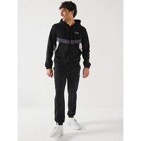 Ea7 Emporio Armani Colour Block Tracksuit - Black