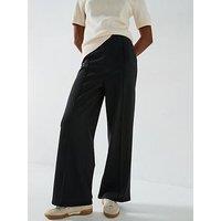 V By Very Wide Leg Pintuck Trousers Co-Ord - Black
