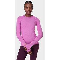 Sweaty Betty Womens Training Athlete Seamless Workout Long Sleeve Top - Pink