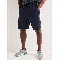 Ea7 Emporio Armani Train Monogram Sweat Shorts - Dark Blue