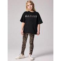 Smallsaints All Saints Girls Leopard T-Shirt And Legging Set - Multi