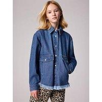 Smallsaints Girls Hettie Oversized Denim Shacket - Blue