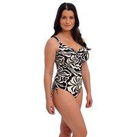 Fantasie Aruba Nights Underwired Twist Front Swimsuit - Black/Cream