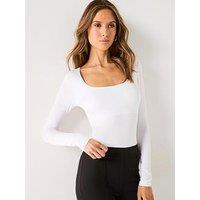 V By Very Soft Touch Essential Long Sleeve Bodysuit - White