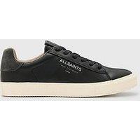 Allsaints Underground Leather Low Top Trainers - Black/Grey
