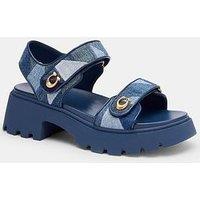 Coach Brynn Platform Patchwork Denim Sandal
