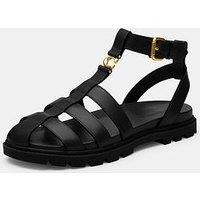 Coach Leah Leather Fisherman Sandal - Black