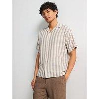 Jack & Jones Enzo Stripe Resort Shirt - Moonbeam