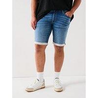 Jack & Jones Plus Size Rick Icon Denim Shorts - Blue Denim