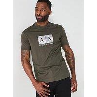 Armani Exchange Printed Logo T-Shirt - Dark Khaki