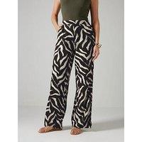 Long Tall Sally Tall Zebra Print Wide Leg Trouser 34"