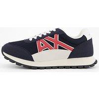 Armani Exchange Large Logo Trainers - Navy