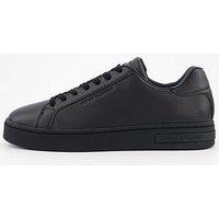 Armani Exchange Action Leather Trainers - Black