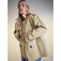 Yours Curve Short Trench - Natural