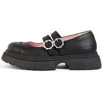 Kickers Kenzi Junior Leather Mj Shoes - Black