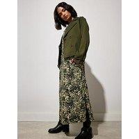 Pixiegirl Petite Long Sleeve T Shirt Maxi Dress - Green