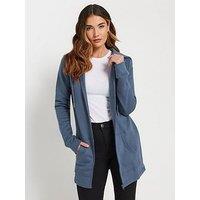 Long Tall Sally Tall Longline Zip Thru Hoodie - Blue