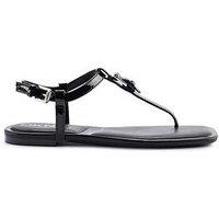 Dkny Datto Flat Thong Sandals - Black