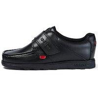 Kickers Youth Fragma Single Strap Leather Shoe - Black