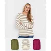 Long Tall Sally Tall 3 Pack Shorts - Green