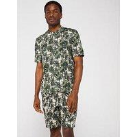 Armani Exchange Palm Print T-Shirt - Dark Multi