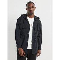 Armani Exchange Technical Nylon Parka - Black