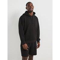 Armani Exchange Embossed Print Hoodie - Black