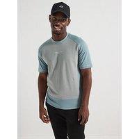 Armani Exchange Colour Block Pique T-Shirt - Light Grey