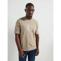Armani Exchange Logo Crew Neck T-Shirt - Dark Beige