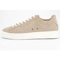 Armani Exchange Suede Cupsole Trainers - Natural