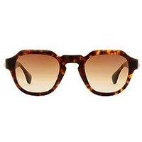Vivienne Westwood Angled Rounded Frame With Keyhole Bridge Sunglass - Tort