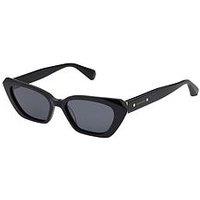 Allsaints Rei Irregular Frame Sunglass - Black