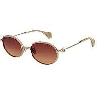 Vivienne Westwood Small Metal Oval Sunglass - Gold