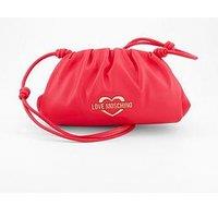 Love Moschino Scrunched Logo Clutch Strap - Fuchsia