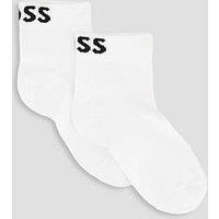 Boss 2 Pack Logo Ankle Sock - White