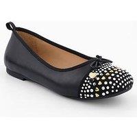 Love Moschino Soft Leather Ballet Flat - Black