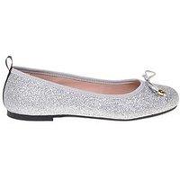 Love Moschino Glitter Ballet Flats - Silver