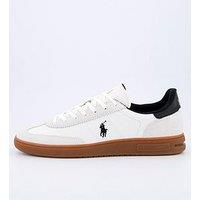 Polo Ralph Lauren Heritage Court 110 Leather And Suede Trainers - White/Black