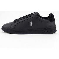 Polo Ralph Lauren Heritage Court Leather Trainers - Black
