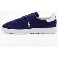 Polo Ralph Lauren Heritage Court 110 Leather And Suede Trainers - Navy/White