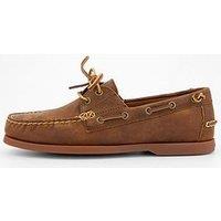Polo Ralph Lauren Merton Leather And Suede Boat Shoes - Brown