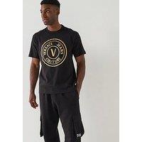 Versace Jeans Couture Foil Print T-Shirt - Black