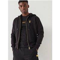 Versace Jeans Couture Metal Placket Zip Through Hoodie - Black