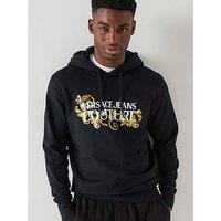 Versace Jeans Couture Baroque Logo Hoodie - Black