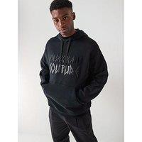 Versace Jeans Couture Tonal Graphic Hoodie - Black