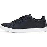 Jack & Jones & Faux Leather Lace Up Trainers - Black
