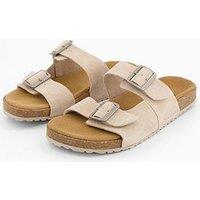 Jack & Jones Louis Suede Two Strap Sandals - Plaza Taupe