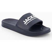 Jack & Jones Ollie Logo Sliders - Anthracite